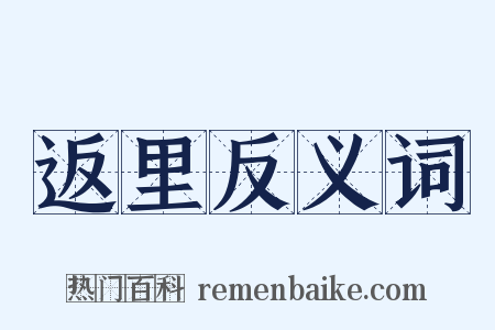 返里反义词是什么意思的图片
